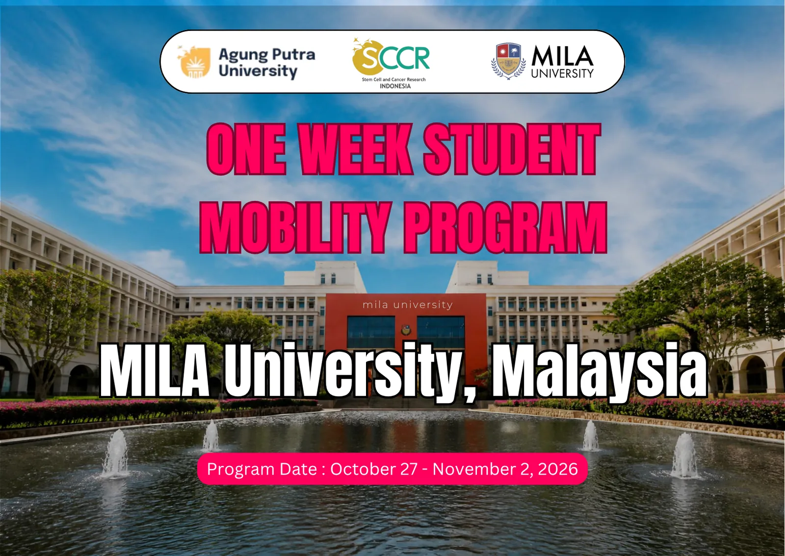 Studierende der Agung Putra University nehmen am einwöchigen Student Mobility Program mit der MILA University Malaysia teil.